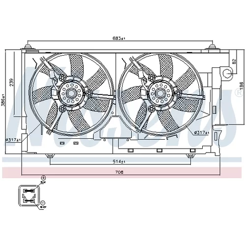 Ventilátor chladenia motora NISSENS 85084 - obr. 6