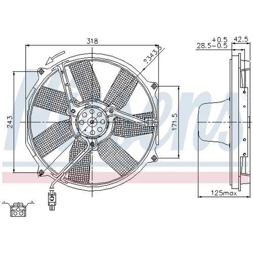 Ventilátor chladenia motora NISSENS 85151 - obr. 5