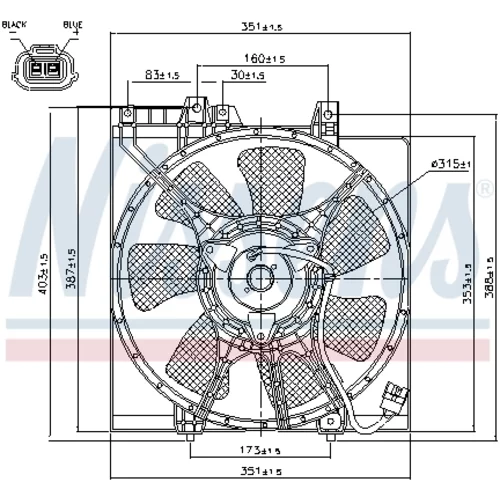 Ventilátor chladenia motora NISSENS 85491 - obr. 5