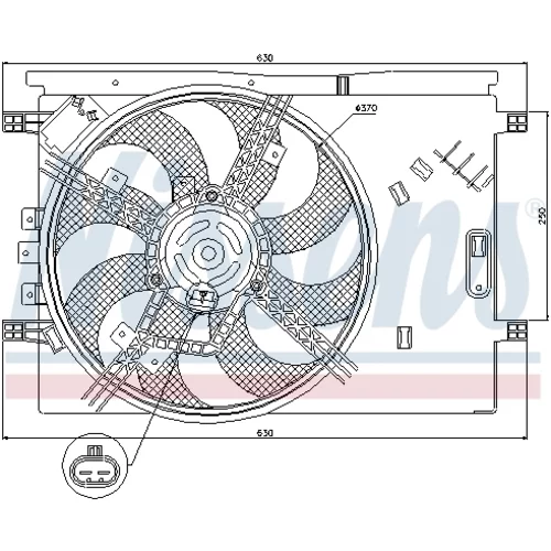 Ventilátor chladenia motora NISSENS 85564 - obr. 4