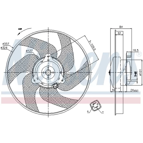 Ventilátor chladenia motora NISSENS 85666 - obr. 6