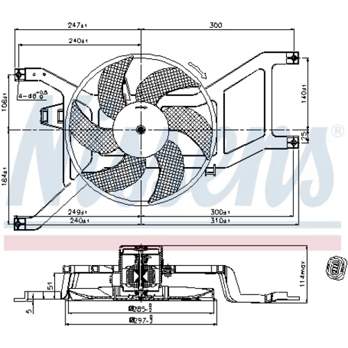 Ventilátor chladenia motora NISSENS 85709 - obr. 5