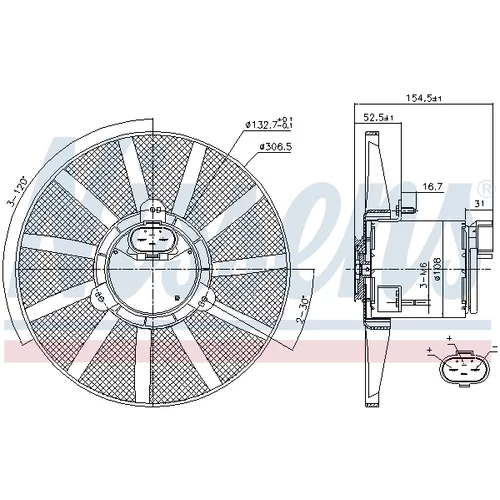 Ventilátor chladenia motora NISSENS 85720 - obr. 5