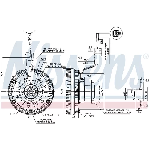 Spojka ventilátora chladenia NISSENS 86079 - obr. 5