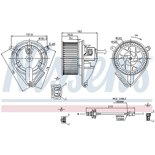 Vnútorný ventilátor NISSENS 87039 - obr. 5