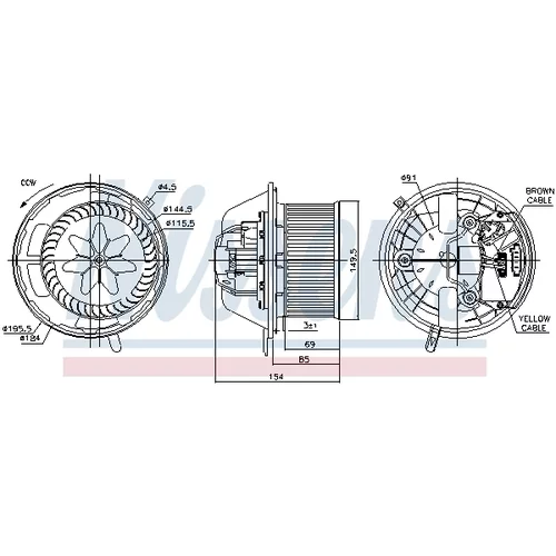 Vnútorný ventilátor NISSENS 87062 - obr. 5