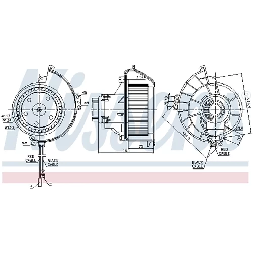 Vnútorný ventilátor NISSENS 87081 - obr. 4