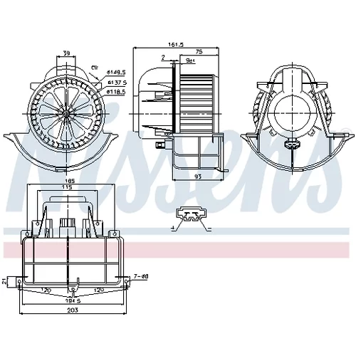 Vnútorný ventilátor NISSENS 87139 - obr. 5