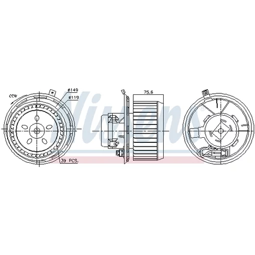 Vnútorný ventilátor NISSENS 87185 - obr. 4