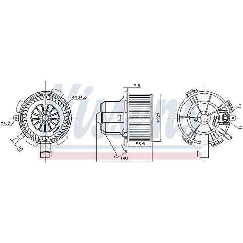 Vnútorný ventilátor NISSENS 87503 - obr. 5