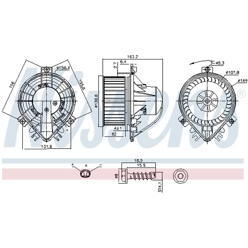 Vnútorný ventilátor NISSENS 87708 - obr. 5