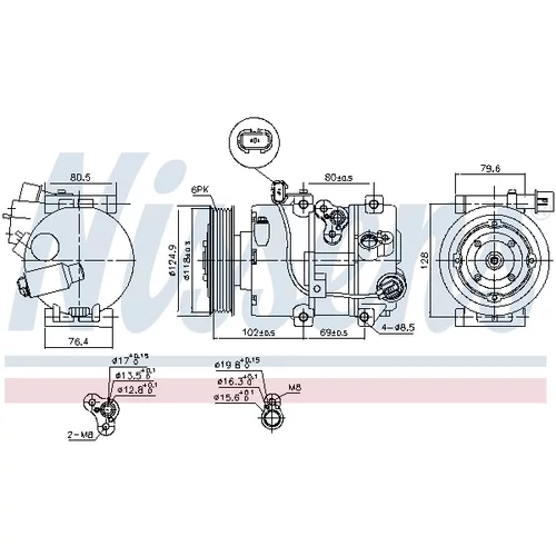 Kompresor klimatizácie 890644 /NISSENS/ - obr. 5