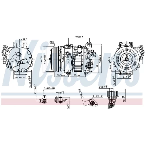 Kompresor klimatizácie 890803 /NISSENS/ - obr. 5