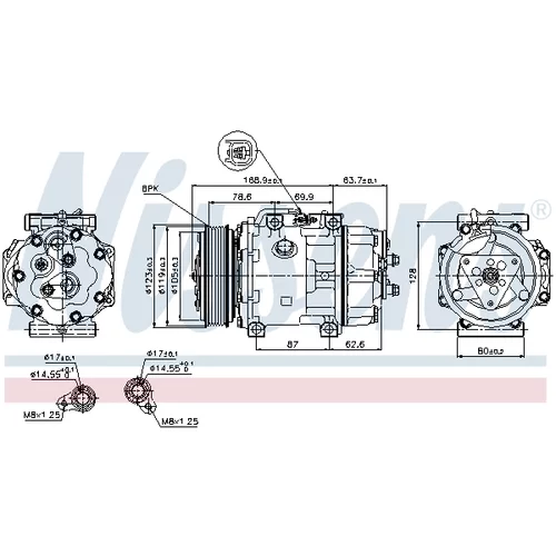 Kompresor klimatizácie NISSENS 89143 - obr. 4