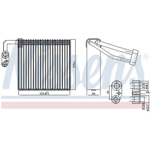 Výparník klimatizácie NISSENS 92297 - obr. 4