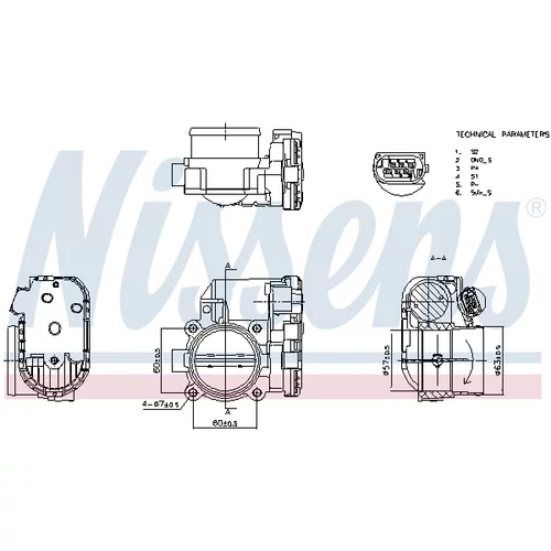 Hrdlo škrtiacej klapky NISSENS 955007 - obr. 6