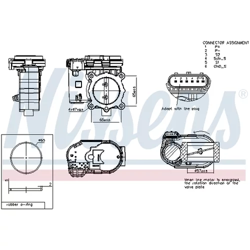 Hrdlo škrtiacej klapky 955011 /NISSENS/ - obr. 6