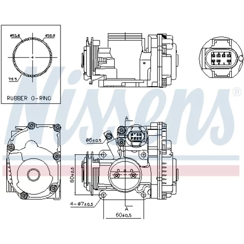 Hrdlo škrtiacej klapky NISSENS 955039 - obr. 5