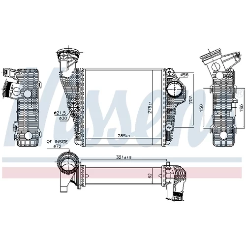 Chladič plniaceho vzduchu NISSENS 961435 - obr. 4