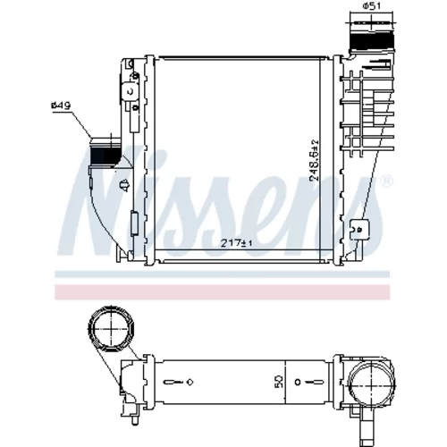 Chladič plniaceho vzduchu 96380 /NISSENS/ - obr. 5