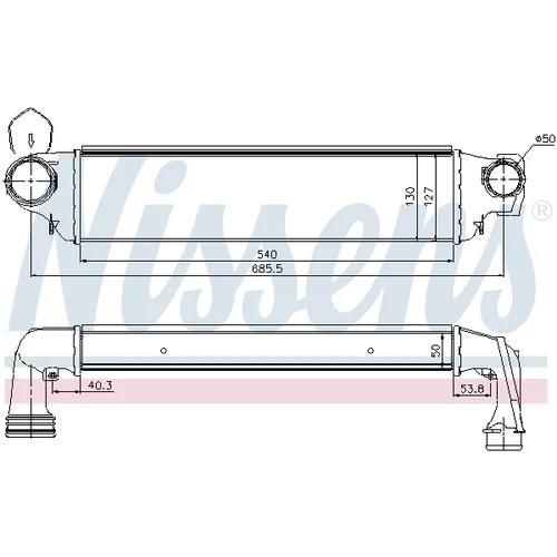 Chladič plniaceho vzduchu 96654 /NISSENS/ - obr. 4