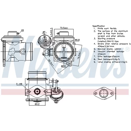 EGR ventil 98301 /NISSENS/ - obr. 7