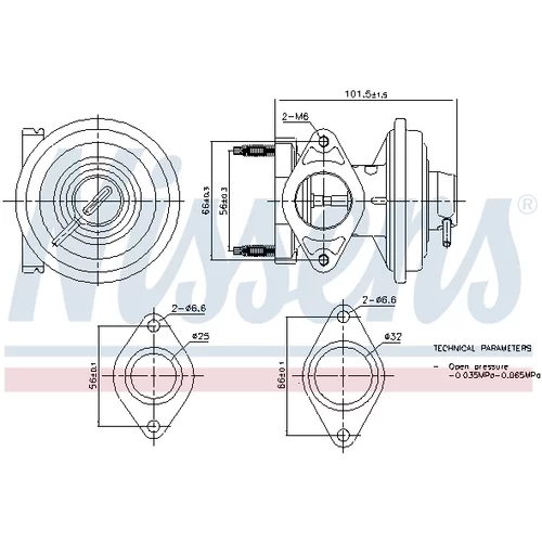 EGR ventil NISSENS 98444