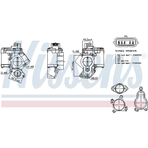 EGR ventil NISSENS 98463