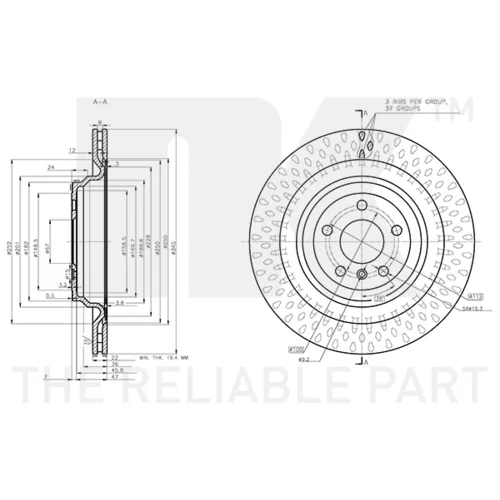 Brzdový kotúč NK 3133143 - obr. 2