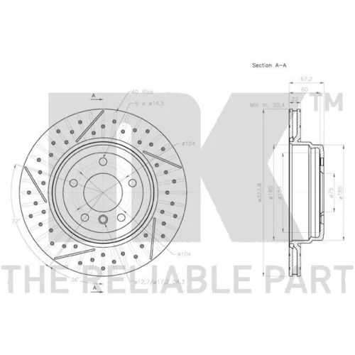 Brzdový kotúč NK 3115106 - obr. 2