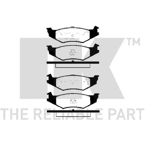 Sada brzdových platničiek kotúčovej brzdy NK 229315