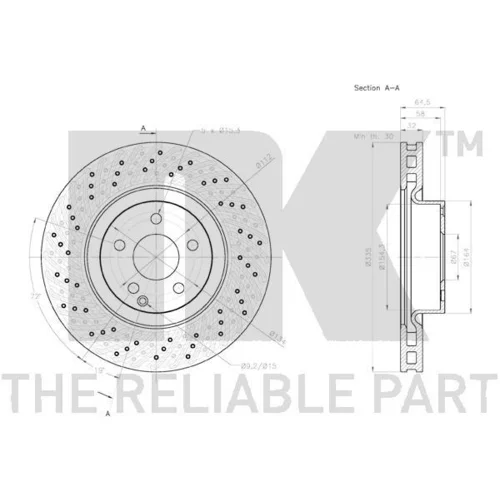 Brzdový kotúč NK 3133119 - obr. 2