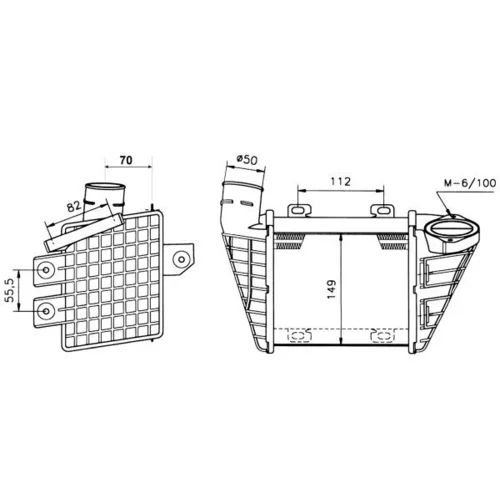 Chladič plniaceho vzduchu NRF 30023 - obr. 4