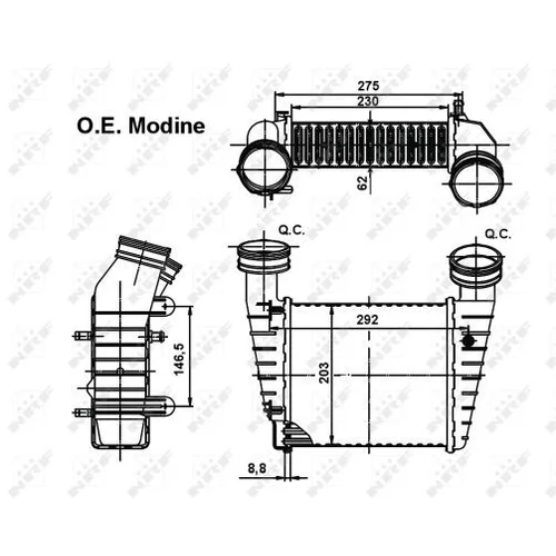 Chladič plniaceho vzduchu NRF 30138 - obr. 4