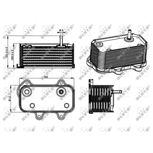 Chladič motorového oleja NRF 31291 - obr. 1