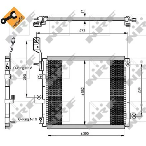 Kondenzátor klimatizácie NRF 350047