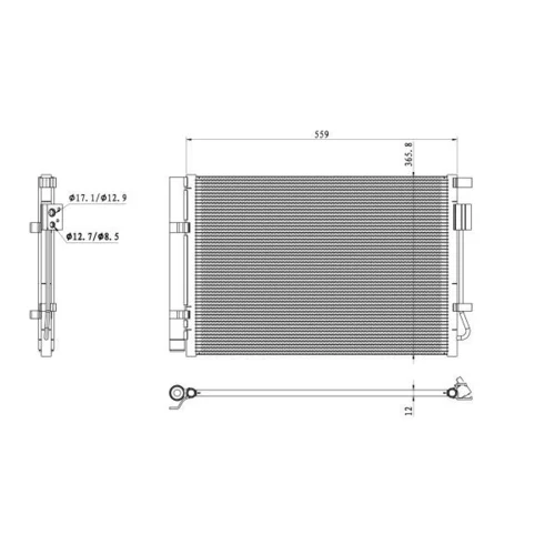 Kondenzátor klimatizácie 350496 /NRF/