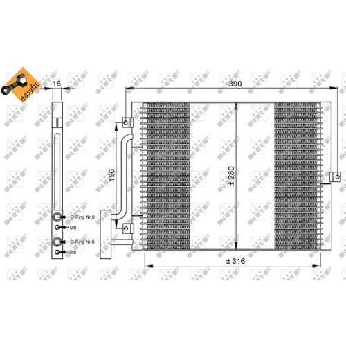 Kondenzátor klimatizácie NRF 35307 - obr. 4