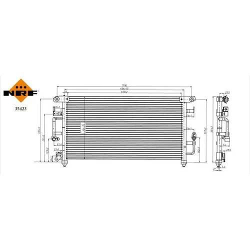 Kondenzátor klimatizácie NRF 35423