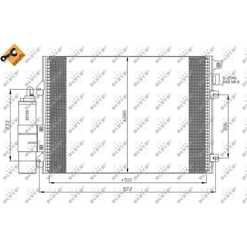 Kondenzátor klimatizácie NRF 35430 - obr. 2