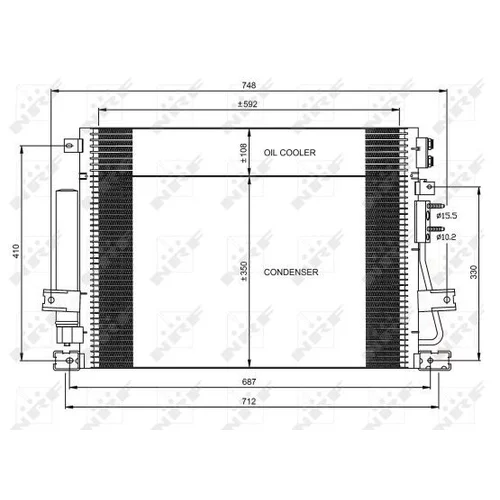 Kondenzátor klimatizácie NRF 35966 - obr. 4