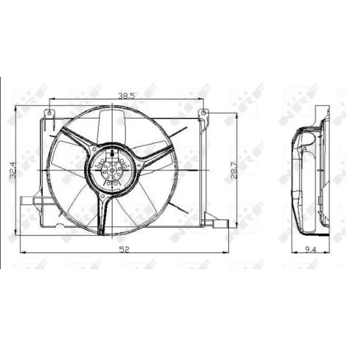 Ventilátor chladenia motora NRF 47009 - obr. 1