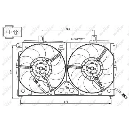 Ventilátor chladenia motora 47048 /NRF/ - obr. 1