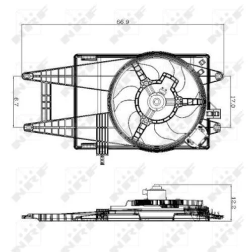 Ventilátor chladenia motora 47243 /NRF/ - obr. 1