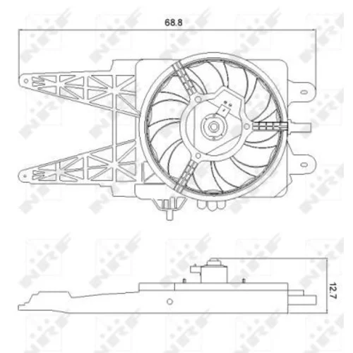 Ventilátor chladenia motora NRF 47248