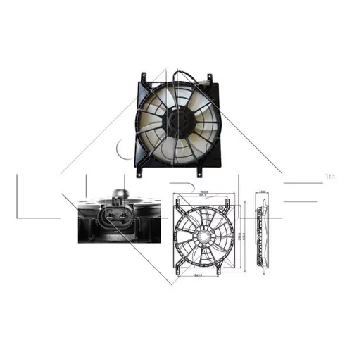 Ventilátor chladenia motora NRF 47257