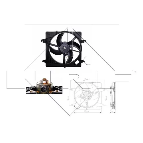 Ventilátor chladenia motora NRF 47259