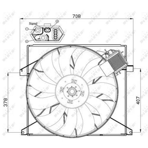 Ventilátor chladenia motora NRF 47446 - obr. 2