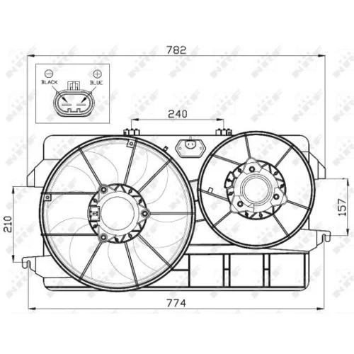 Ventilátor chladenia motora NRF 47452 - obr. 2