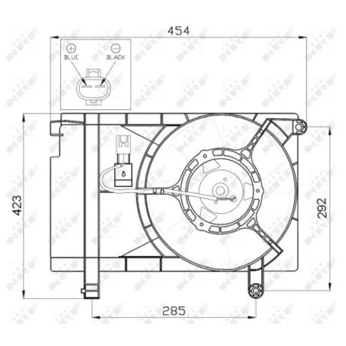 Ventilátor chladenia motora NRF 47471 - obr. 2